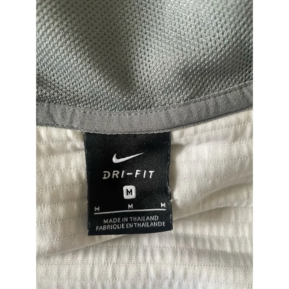 Nike Women's Full Zip Logo Dri-FIT Training Ribbed Hoodie Cool Gray Size Medium - Picture 6 of 7